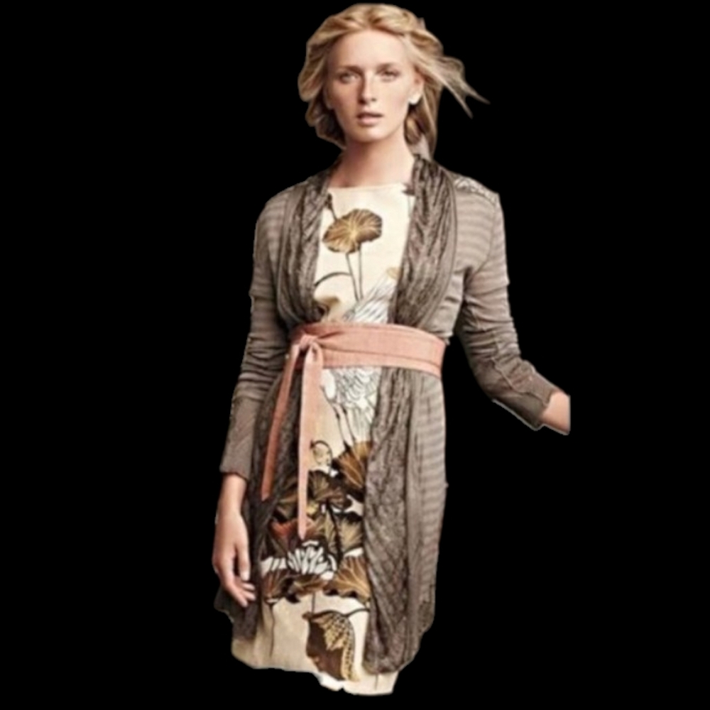 Anthropologie Floreat Snowy Egret Shift Dress
